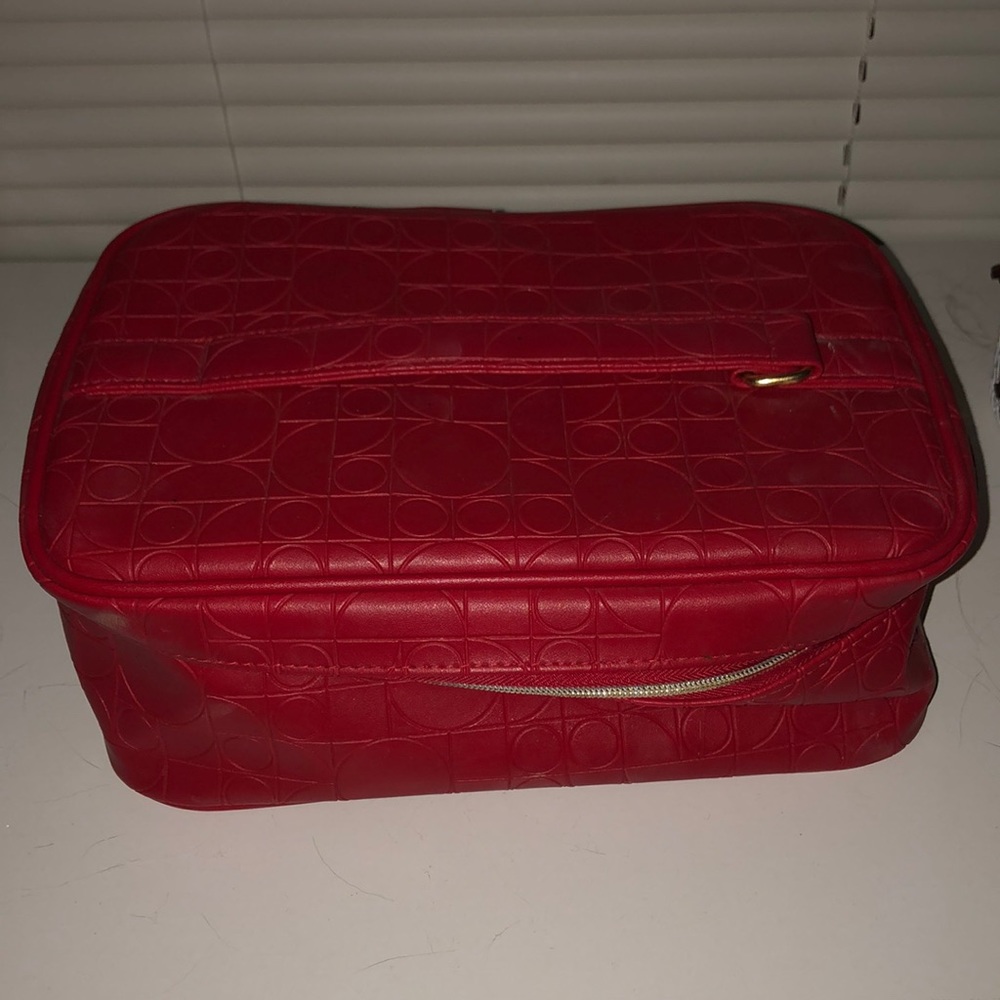 Red bathroom bag